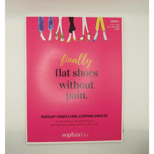 Sophia Vivian Lou Insolia Cradle Heel Cupping Insoles Size Small (6-7.5) NEW